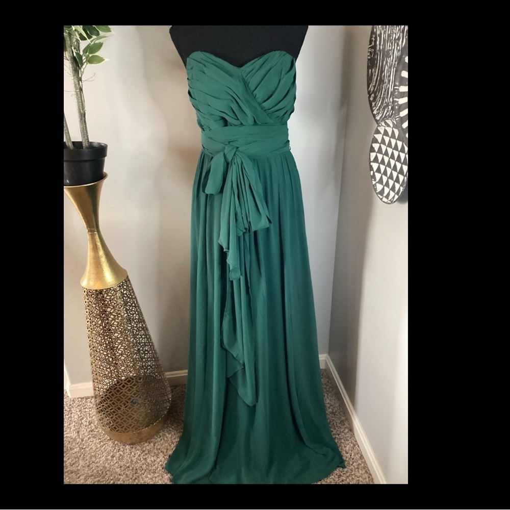 Plus Size Chic Strapless Green Gown Size 1X - Picture 5 of 9